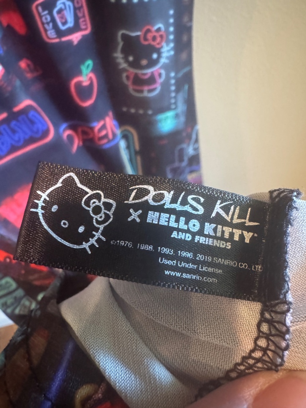 DOLLS KILL X HELLO KITTY. PIXEL CITY MINI DRESS. Large - Picture 6 of 6